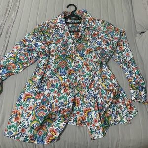 ZARA satin button up